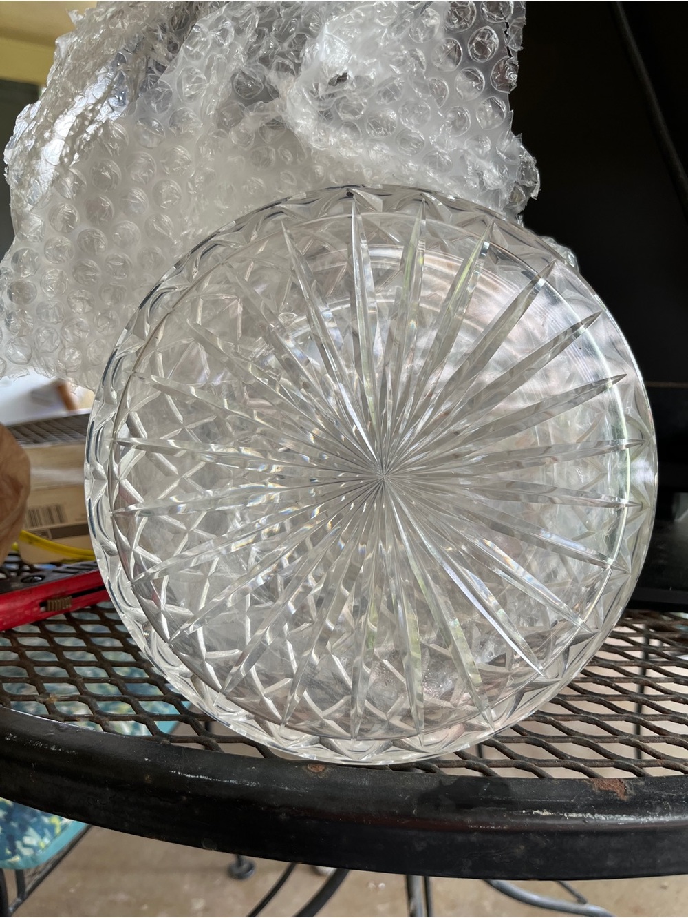 Vtg Waterford Crystal Alana Diamond Cut Flat Bottom Ship Decanter Ireland - Picture 3 of 3